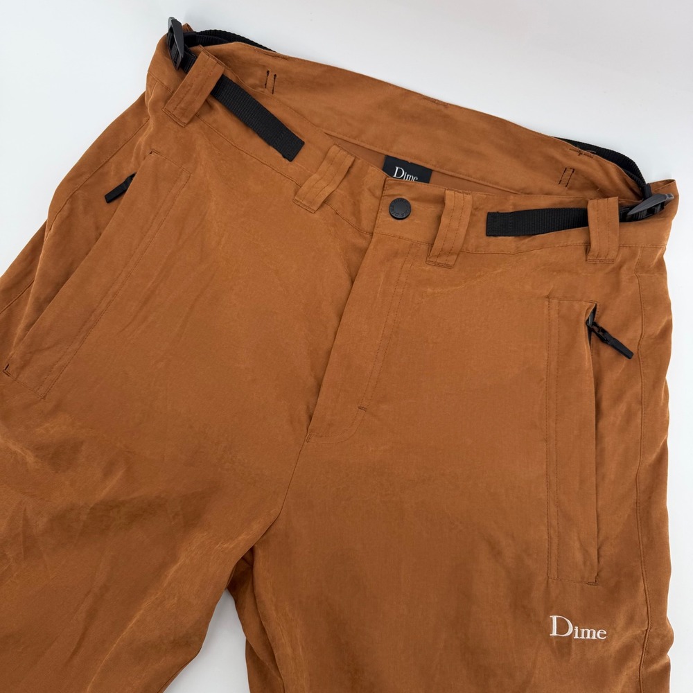 Dime Cargo‎ Pants Men Medium Brown Integrated Belt Utility Skate Gorpcore